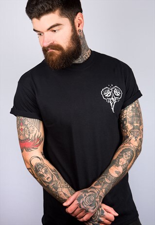 ROSE BLACK T-SHIRT