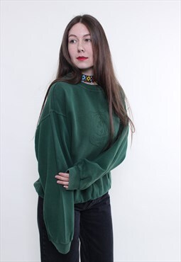 Vintage Valentino Jeans sweatshirt green embroidered 