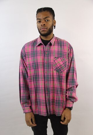 VINTAGE 90'S CHECK PINK SHIRT