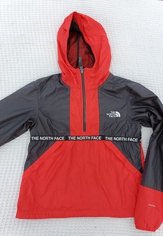 THE NORTH FACE 1/4 ZIP HOODED RAIN WINDBREAKER JACKET