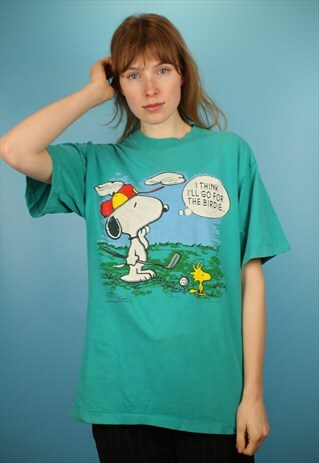 PEANUT AND SNOOPY VINTAGE PRINT T-SHIRT