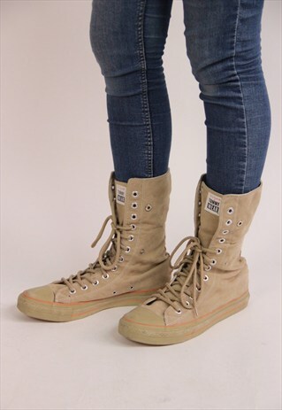 VINTAGE BEIGE SUEDE TRAINERS