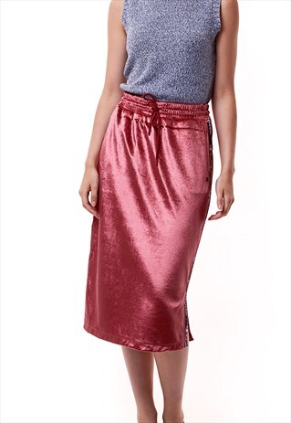 90S VINTAGE CHAMPION VELOUR MIDI SKIRT 1566