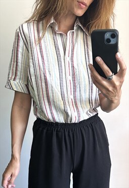 Striped Summer No Gender 70s Shirt Medium