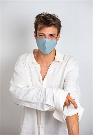 REUSABLE LINEN FACE COVERING BY FACEMASKS.AMSTERDAM