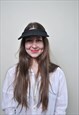 90'S VISOR CAP, BLACK COLOR VINTAGE SUMMER FESTIVAL HAT