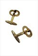 CHRISTIAN DIOR CUFFLINKS GOLD CD LOGO MONOGRAM VINTAGE METAL