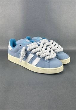 Campus 00s Baby Blue with Thick Chunky Rope Laces