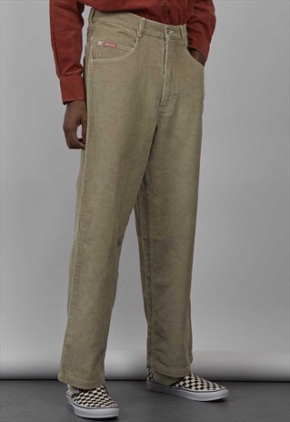 VINTAGE 90'S DICKIES BEIGE HEAVY CORDUROY SKATE JEANS