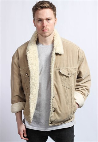 VINTAGE LEVI'S CORD FLEECE LINED JACKET