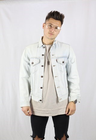 MENS VINTAGE LEVIS DENIM JACKET SMALL RARE USA MADE 80S