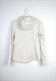 VINTAGE CALVIN KLEIN FLEECE HOODIE IN WHITE M