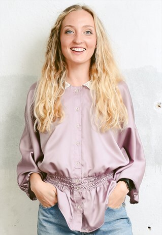 VINTAGE 70S SATIN BLOUSE