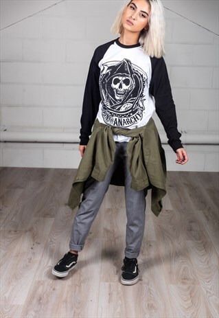 OFFICIAL SONS OF ANARCHY CLASSIC REAPER TWO TONE T-SHIRT