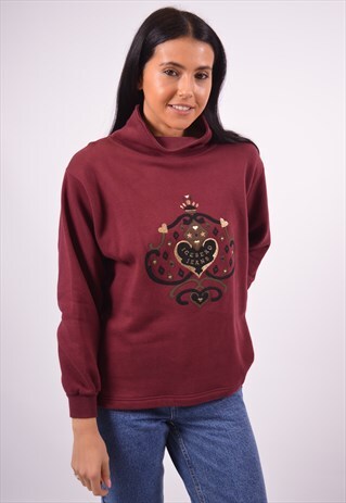 VINTAGE ICEBERG SWEATSHIRT JUMPER MAROON