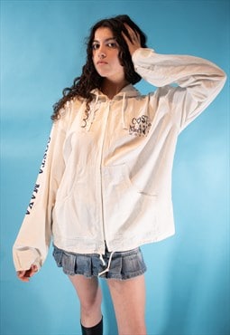 Vintage 1990s Size L Costa Maya Mexico Jacket in White.