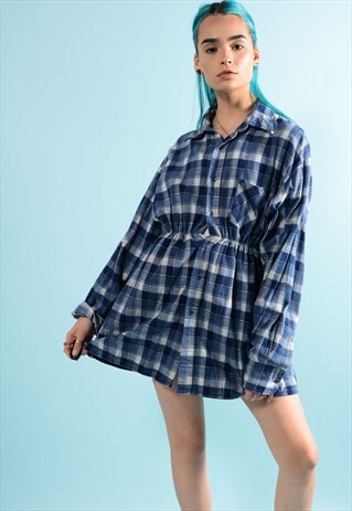 MINI REWORK FLANNEL DRESS
