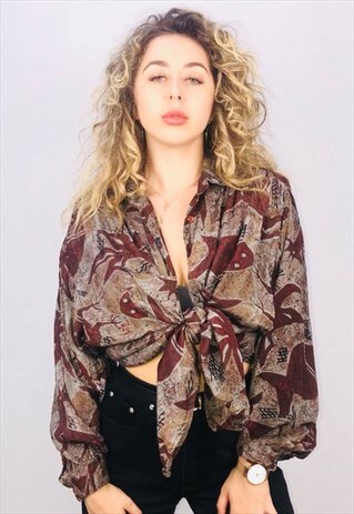 VINTAGE OVERSIZED PATTERN SHIRT