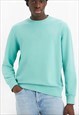 54 Floral Essential Jumper Sweater Pullover - Mint Blue