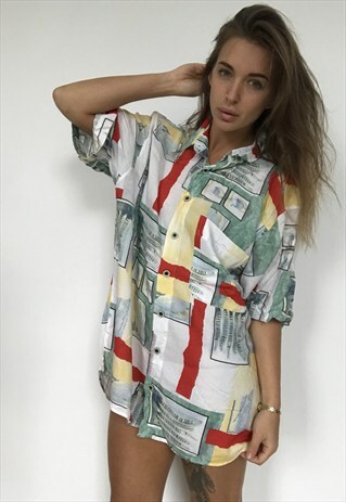 PATTERNED OVERSIZED RETRO VINTAGE UNISEX FESTIVAL SHIRT