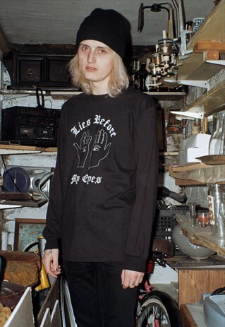 LIES BEFORE MY EYES LONG SLEEVE IN BLACK