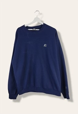 Vintage Starter Sweatshirt Y2K in Blue XL