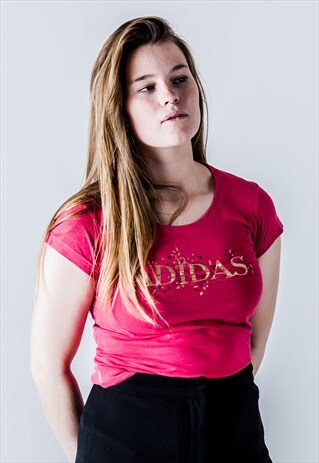 VINTAGE Y2K ADIDAS T-SHIRT IN PINK