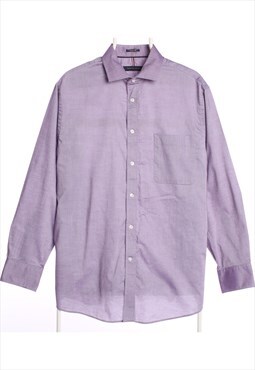 Vintage 90's Tommy Hilfiger Shirt Long Sleeve Purple Men's L