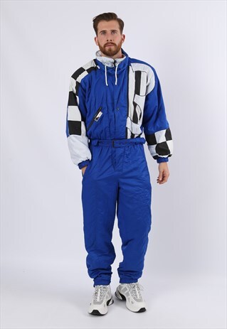 VINTAGE 90'S ON-LINE FULL SKI SUIT SNOW UK L 42 - 44" (67M)