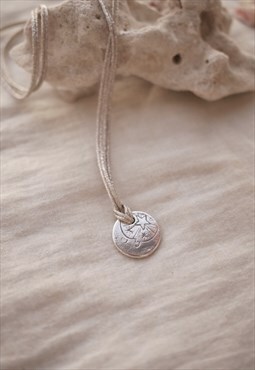 Pure silver moon necklace