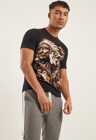 VINTAGE NATIVE AMERICAN GRAPHIC T-SHIRT