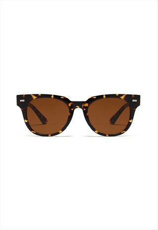 JAMIE CIRCLE RETRO SUNGLASSES LEOPARD