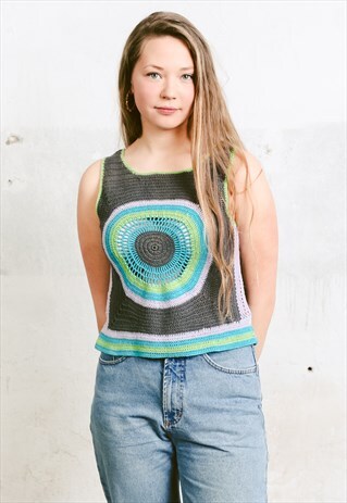 VINTAGE CROCHET FESTIVAL TOP