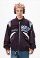 PATCHWORK RACING JACKET MOTORSPORT BOMBER MOTORCYCLE COAT