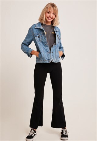 FLARED TROUSERS - BLACK