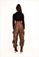 STRAIGHT BROWN CARGO PANTS