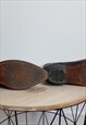 SIZE 6 VINTAGE BOULET BLACK COWBOY BOOTS, MADE IN CANADA