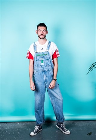 VINTAGE LIBERTY DUNGAREES IN BLUE DENIM