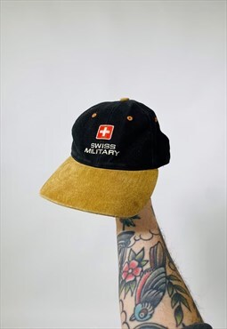 Vintage Swiss Military Embroidered Hat Cap