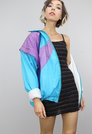VINTAGE 80S 90S OVERSIZED FESTIVAL SHELL JACKET