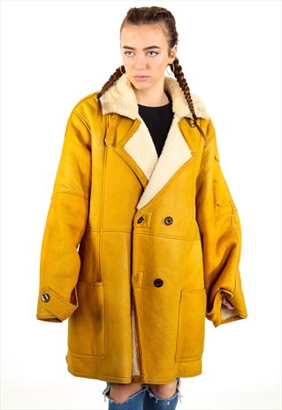 VINTAGE SHERPA LINED LEATHER JACKET J2741