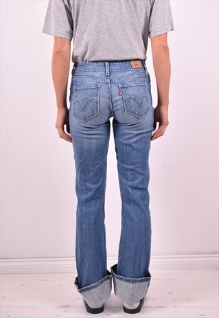 LEVI'S 528 WOMENS VINTAGE JEANS W28 L34 BLUE 90'S