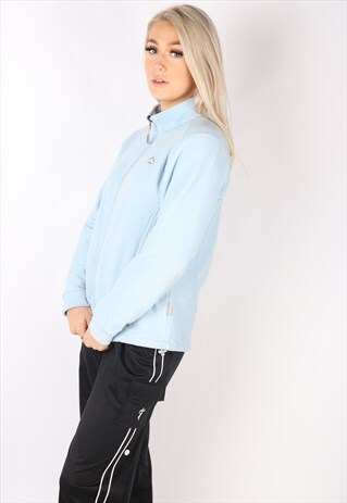 VINTAGE K-WAY ZIP UP FLEECE JUMPER SWEATER M 8 10 OUTDOORS