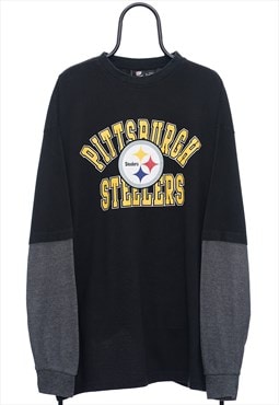 Vintage NFL Pittsburgh Steelers Black TShirt Mens