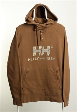 Vintage Helly Hansen Logo Hoodie Brown