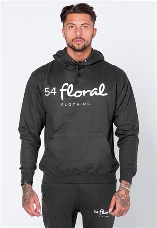 LARGE LOGO PULLOVER HOODY - CHARCOAL GREY