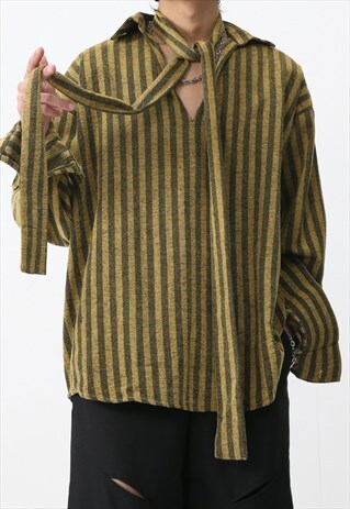Men's striped shirt with tie S2023 VOL.2