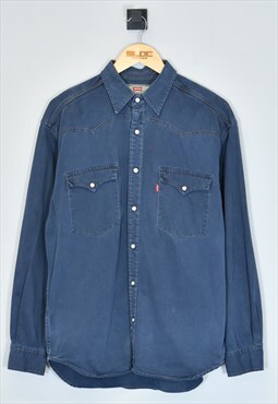 Vintage Levi's Denim Shirt Blue Medium