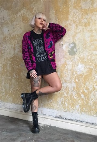FUCHSIA JEWEL CARDIGAN