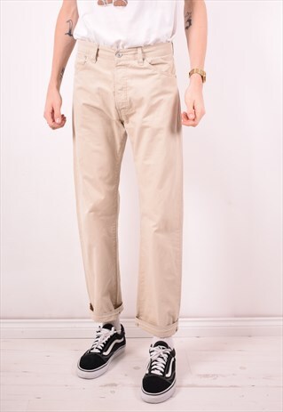 LEVI'S 551 MENS VINTAGE TROUSERS W32 L29 GREY 90S